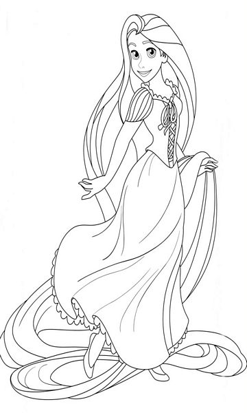 kolorowanka Zaplątani do wydruku malowanka coloring page Tangled Roszpunka Disney z bajki dla dzieci nr 5